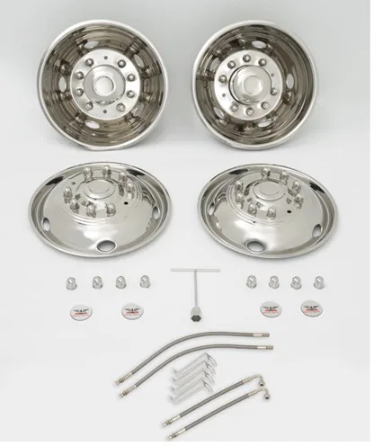 NF20M – PHOENIX USA Wheel Simulator, Fits 19.5 Inch Diameter 10 Lug Wheels Polished Stainless Steel Bolt-On Set Of 2 ...